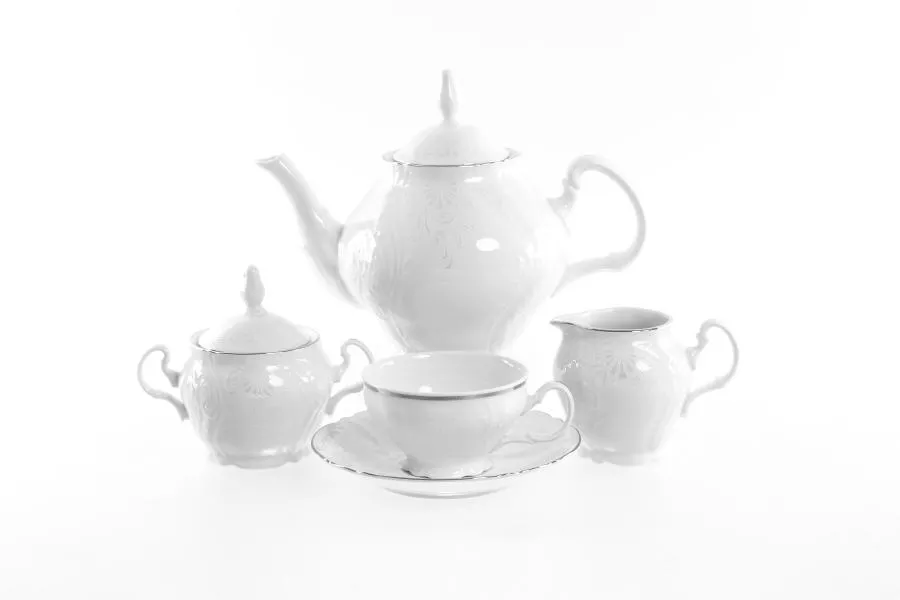 Чайный сервиз на 6 персон Bernadotte Платиновый узор 17 предметов