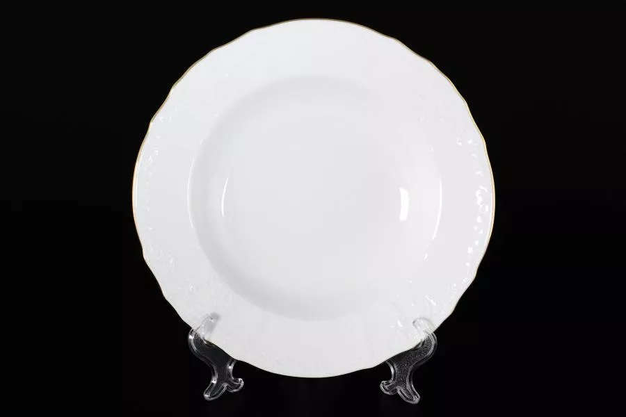 Набор тарелок глубоких Bernadotte Белый узор 23 см(6 шт)