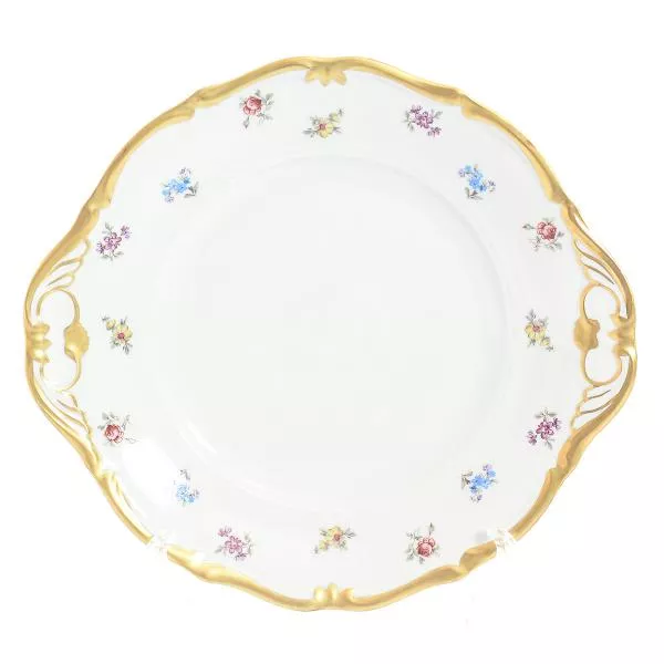 Тарелка для торта Queen's Crown Мелкие цветы Корона 27см