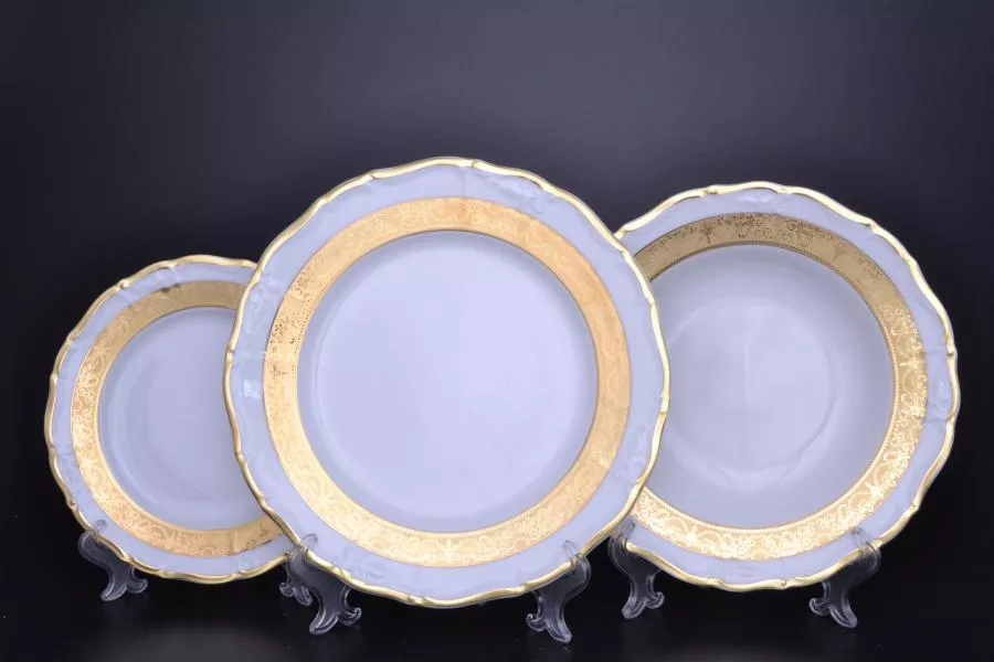 Набор тарелок Carlsbad Мария Луиза матовая полоса 18 предметов
