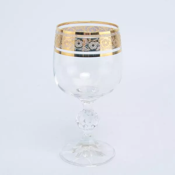 Набор бокалов для вина Crystalex Bohemia Клаудиа Золото V-D 190 мл(6 шт) Артикул 09791
