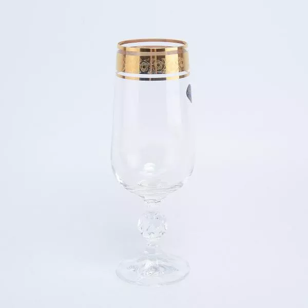Набор фужеров для шампанского Crystalex Bohemia Клаудиа Золото V-D 280 мл(6 шт)
