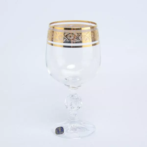 Набор бокалов для вина Crystalex Bohemia Клаудиа Золото V-D 230 мл(6 шт)