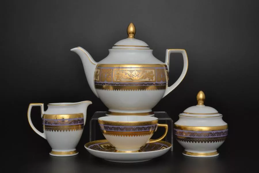 Чайный сервиз на 6 персон 17 предметов Diadem Violet Gold