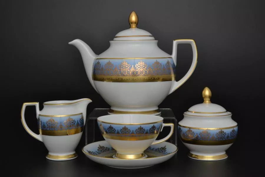 Чайный сервиз на 6 персон 17 предметов Mrakesh Blue Gold