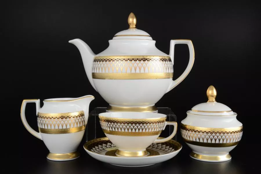 Чайный сервиз на 6 персон 17 предметов B & W Gold