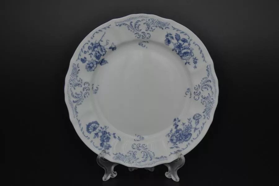 Набор тарелок Bernadotte Синие розы 19 см(6 шт)