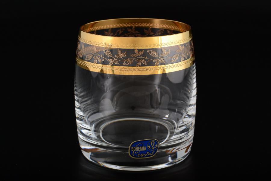 Набор стаканов для виски 290 мл Идеал Золотой листок Кристалекс (6 шт)