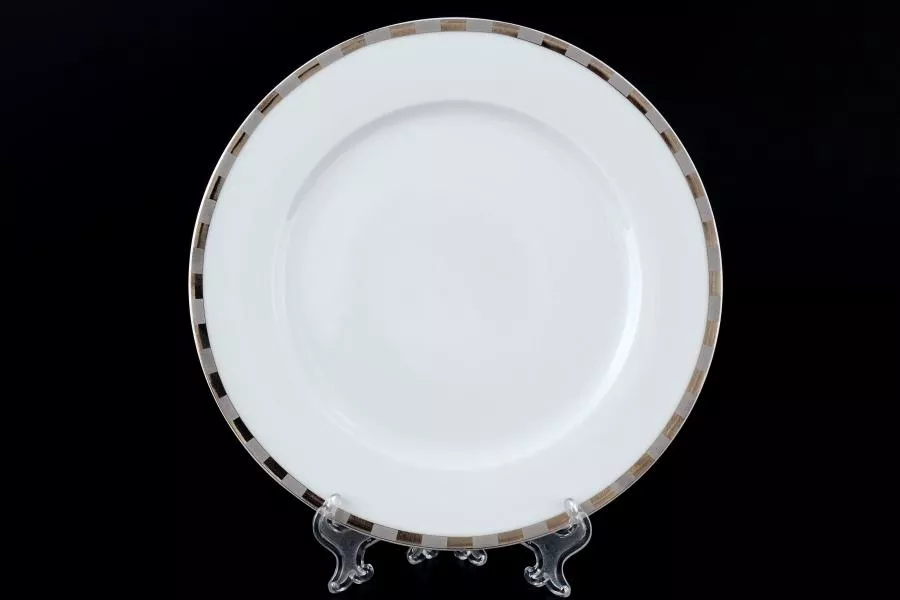 Набор тарелок Thun Опал платиновые пластинки 21 см(6 шт)