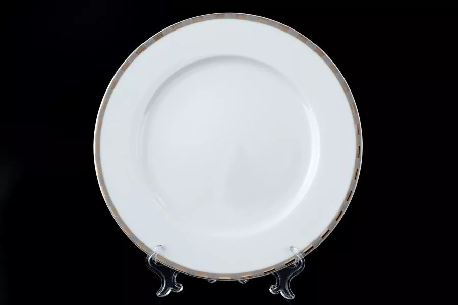 Набор тарелок Thun Опал платиновые пластинки 25 см(6 шт)