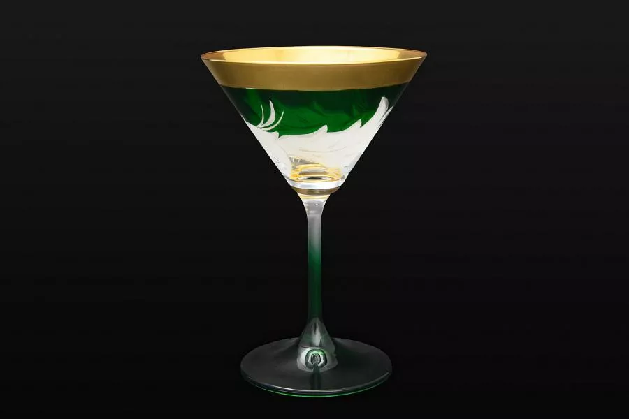 Набор бокалов для мартини "Волна зеленая" E-V