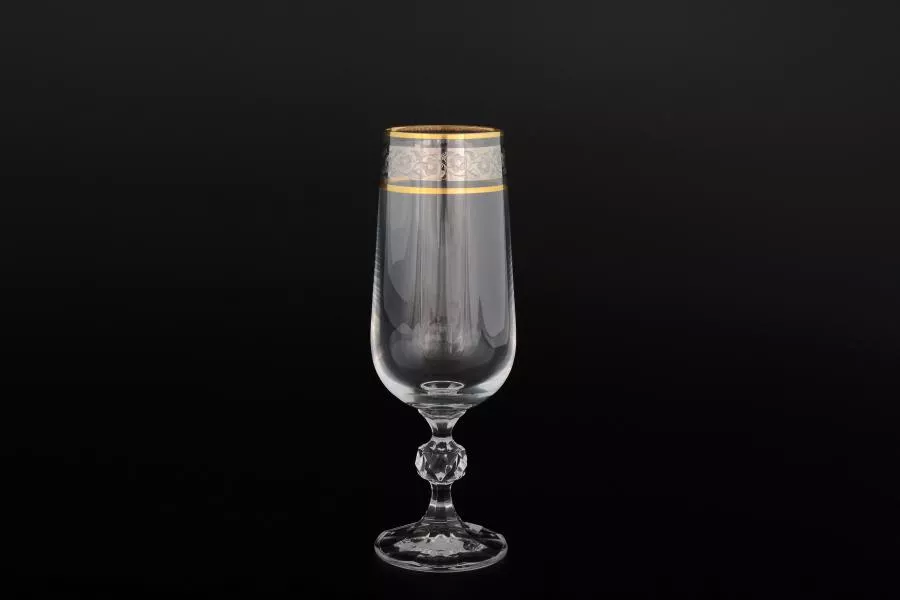 Набор фужеров для шампанского Bohemia Клаудия Панто Платина V-D 180 мл(6 шт)