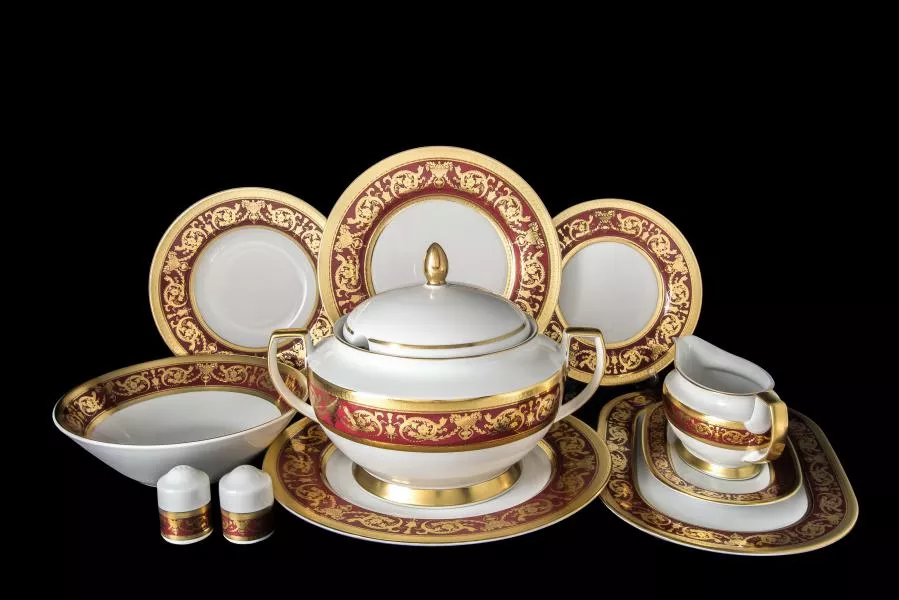Столовый сервиз на 6 персон 25 предметов Imperial Bordeaux Gold