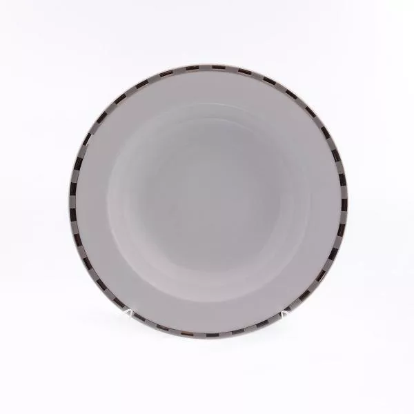 Набор тарелок глубоких Thun Опал платиновые пластинки 22 см(6 шт)