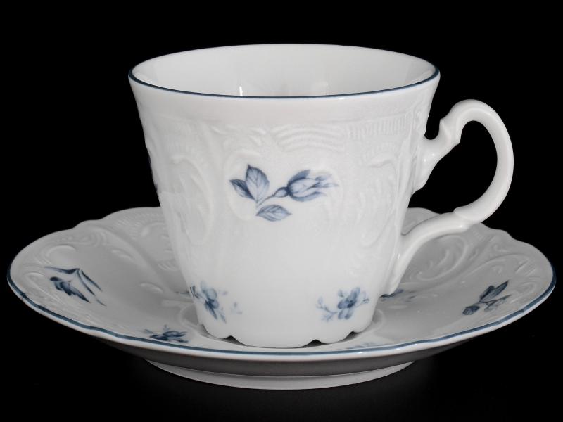 Набор чайных пар ведерко 200 мл Бернадотт Синий цветок (6 пар)