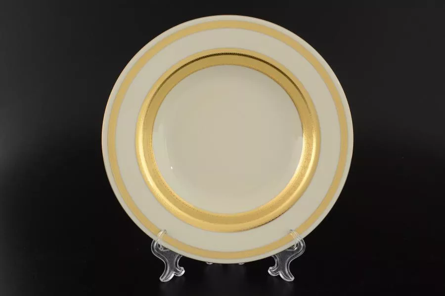 Набор тарелок глубоких Falkenporzellan Constanza Cream Gold 22см (6 шт)