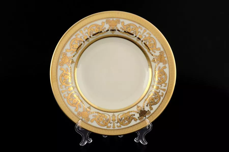 Набор глубоких тарелок Falkenporzellan Constanza Cream Imperial Gold 22 см(6 шт)
