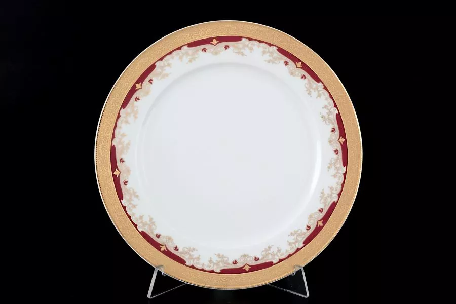 Набор тарелок Thun Кристина красная лилия 21 см(6 шт)