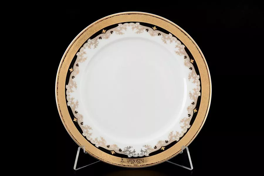 Набор тарелок Thun Кристина Черная Лилия 17см (6 шт)