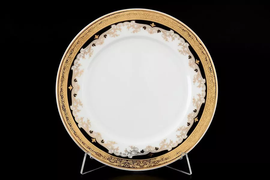 Набор тарелок Thun Кристина Черная Лилия 19см (6 шт)