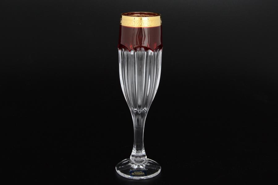 Набор фужеров для шампанского 150 мл Сафари рубин (6 шт)