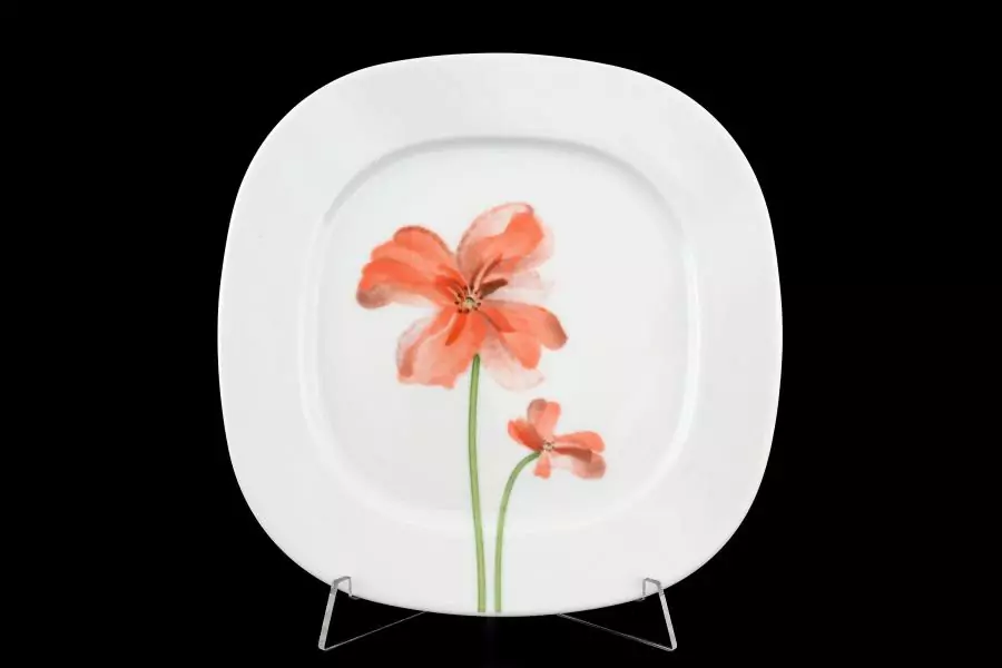 Набор тарелок 20 см Леон Красные маки (6 шт)