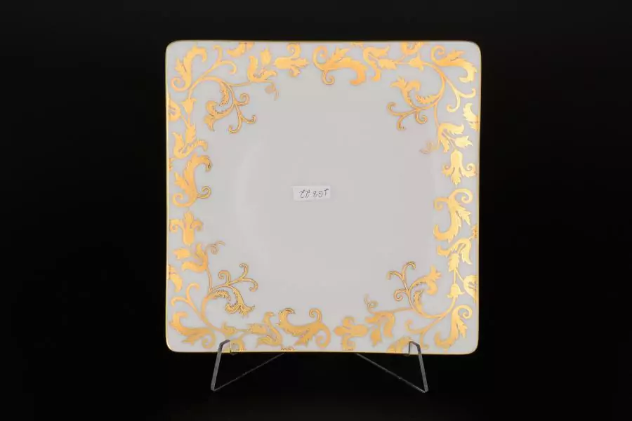 Набор тарелок 21 см квадратные Tosca White Gold (6 шт)