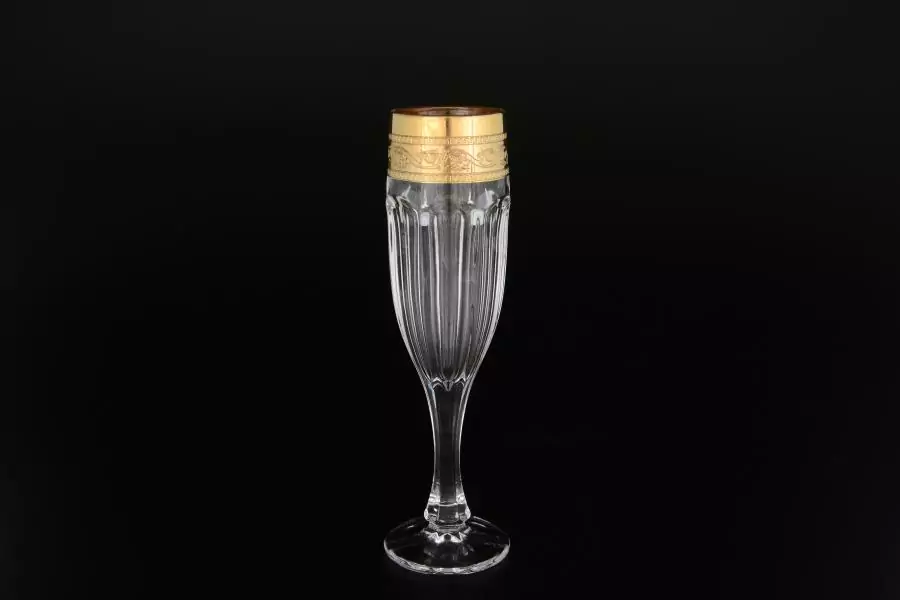 Набор фужеров для шампанского 150 мл Сафари Голд RIPPLE (6 шт)