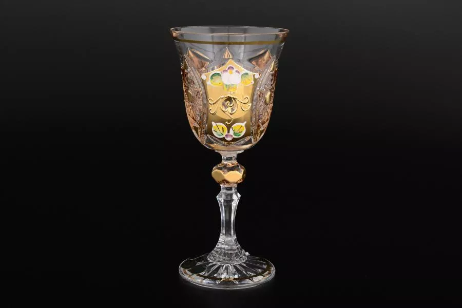 Набор бокалов для вина 170 мл Sonne Crystal Золото (6 шт) Артикул 18394
