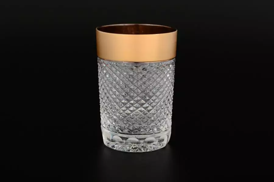 Набор стаканов для воды Фелиция 250 мл Sonne Crystal Золото (6 шт)