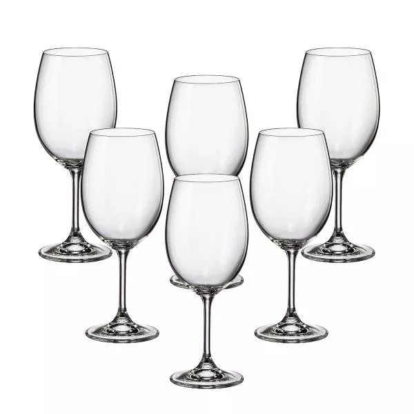 Набор бокалов для вина Crystalite Bohemia Sylvia/Klara 450 мл(6 шт)