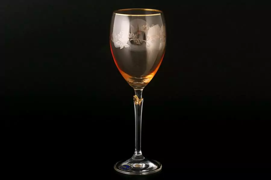 Набор бокалов для вина 250 мл Lilly желтые (6 шт) Кристалекс