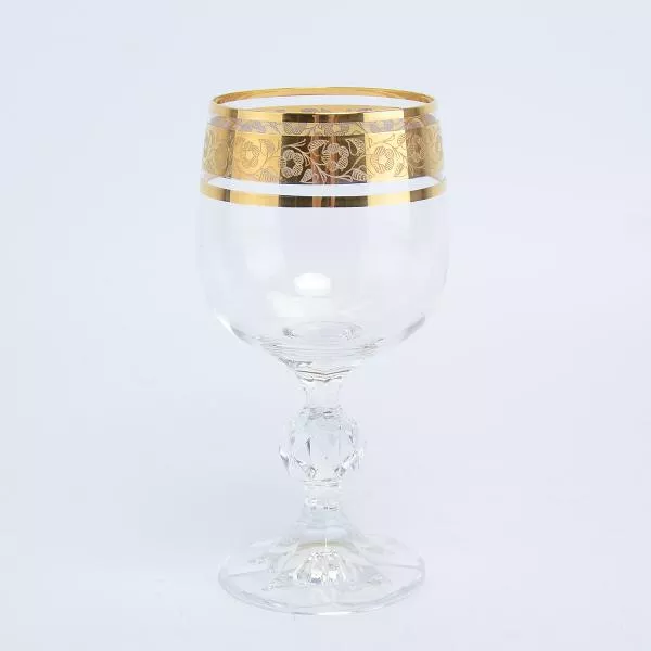 Набор бокалов для вина Crystalex Bohemia Клаудиа Золото V-D 190 мл(6 шт) Артикул 21370