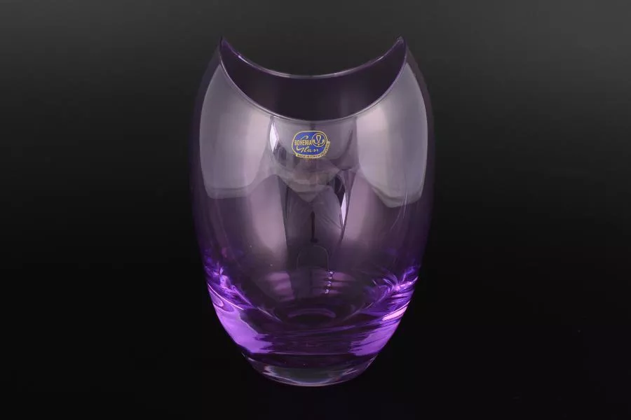 Ваза фиолетовая Gondola Кристалекс 18х12