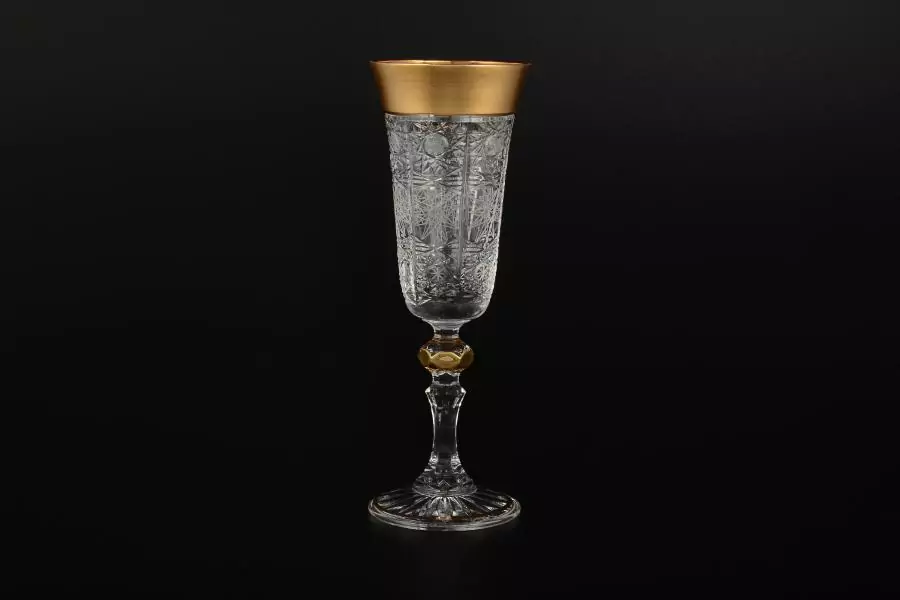 Набор фужеров для шампанского 150 мл Sonne Crystal Золото (6 шт)