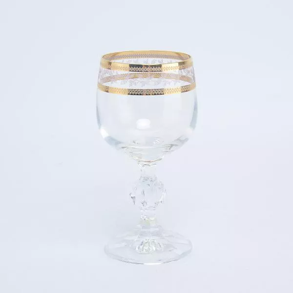 Набор бокалов для вина Crystalex Bohemia Золотой Лист V-D 150 мл(6 шт)