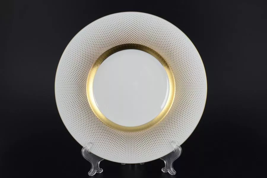 Набор тарелок 27 см Rio white gold (6 шт)