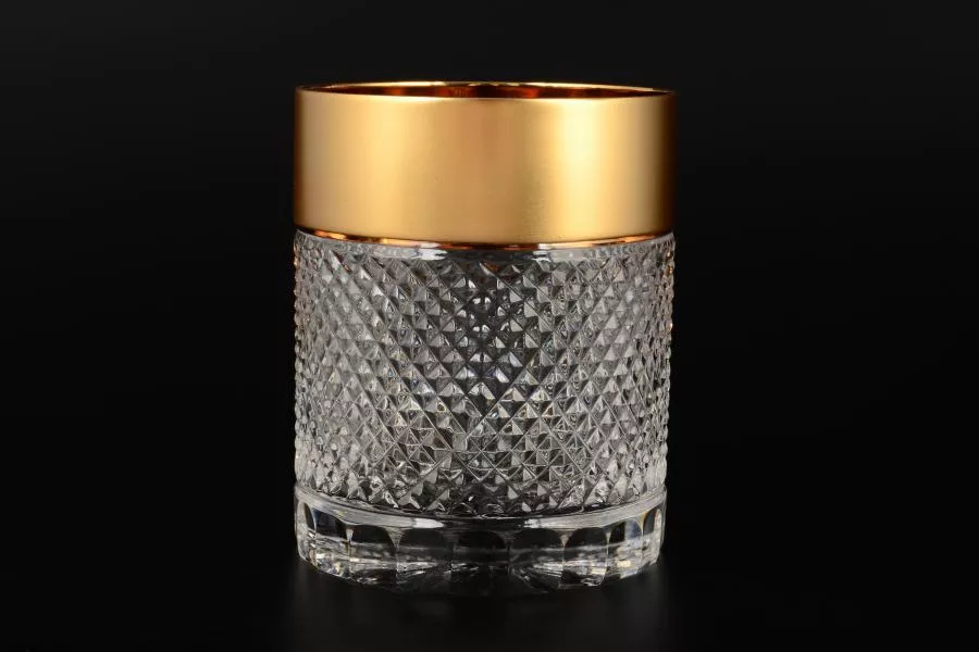 Набор стаканов для виски Фелиция 300 мл Sonne Crystal Золото (6 шт)
