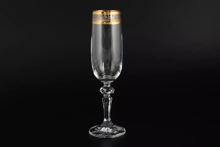 Набор фужеров для шампанского 180 мл Золотой лист MIREL   (6 шт)