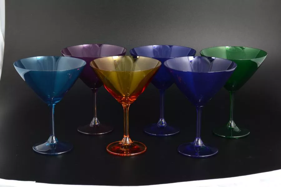 Набор бокалов для мартини 280 мл SYLVIA/KLARA цветные (6 шт)