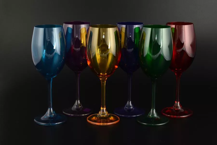 Набор бокалов для вина 250 SYLVIA/KLARA цветные (6 шт)