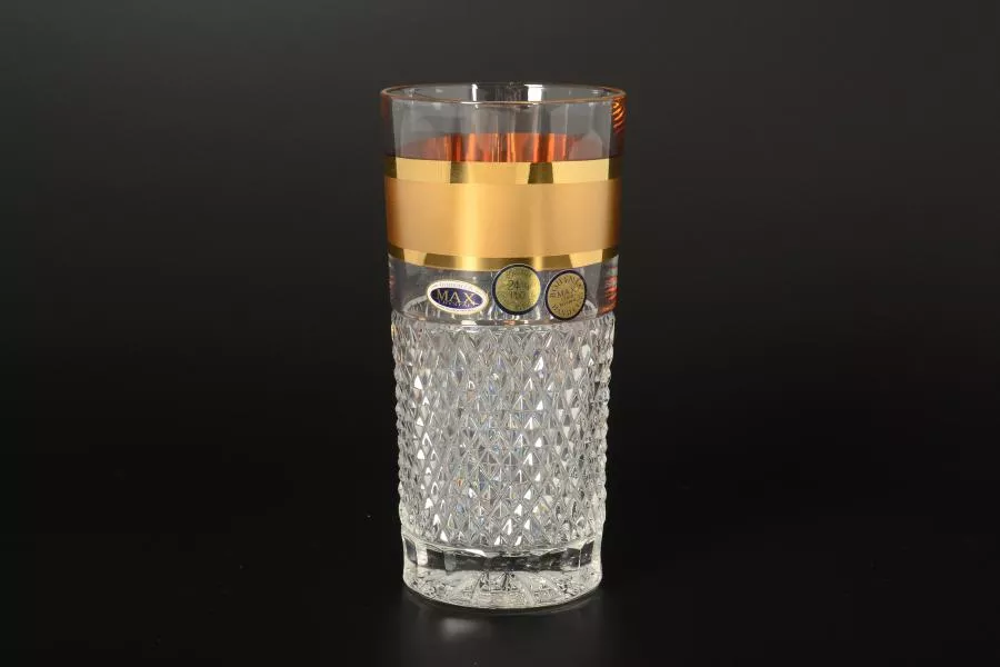Набор стаканов для воды 350 мл Max Crystal Золото (6 шт.) Артикул 24925
