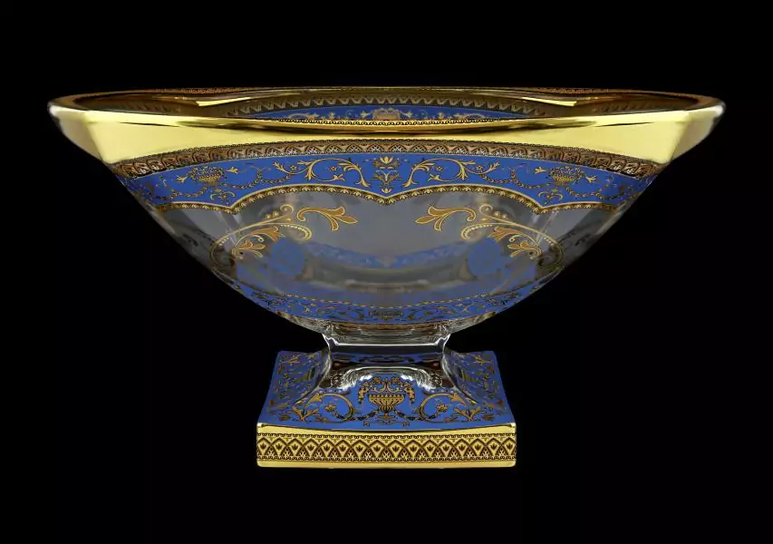 Фруктовница 34 см Magma Flora's Empire Golden Blue Decor+H Astra Gold