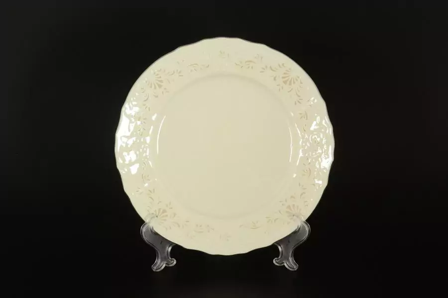 Набор тарелок Bernadotte Платиновый узор Be-Ivory 25 см(6 шт)