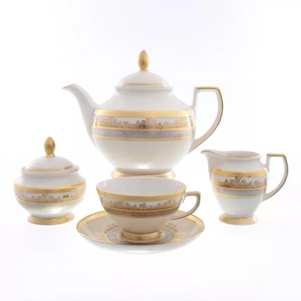 Чайный сервиз Falkenporzellan Cream Gold 6 персон 17 предметов Артикул 25565