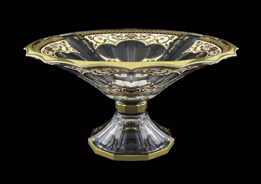 Фруктовница на ножке 34 см Flora's Empire Golden Ivory Light Decor Astra Gold