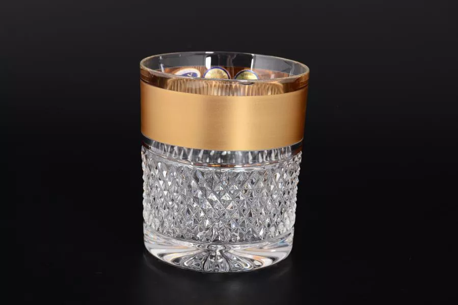 Набор стаканов для виски Bohemia Max Crystal Филиция хрусталь с золотом 320мл(6 шт)