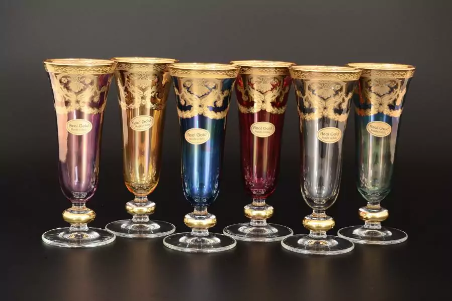Набор фужеров для шампанского Art Decor Veneziano Color Sofia
