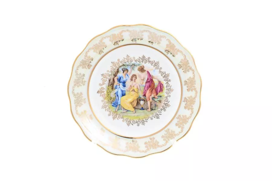 Набор тарелок Queen's Crown Корона Мадонна Перламутр 25 см(6 шт)