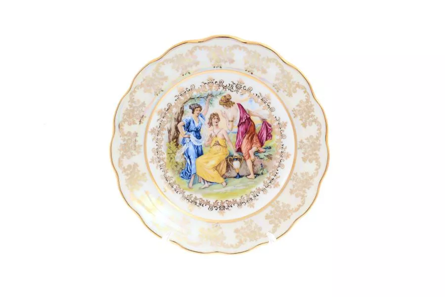 Набор тарелок Queen's Crown Корона Мадонна Перламутр 21 см(6 шт)